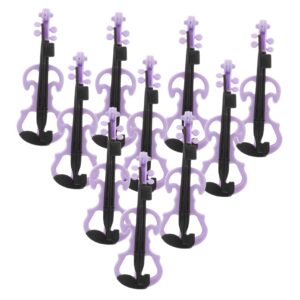 besportble 10pcs violin ornaments toy musical instrument model small house violin plastic violin model decorative violin model mini house violin mini violin adornment violin craft purple abs