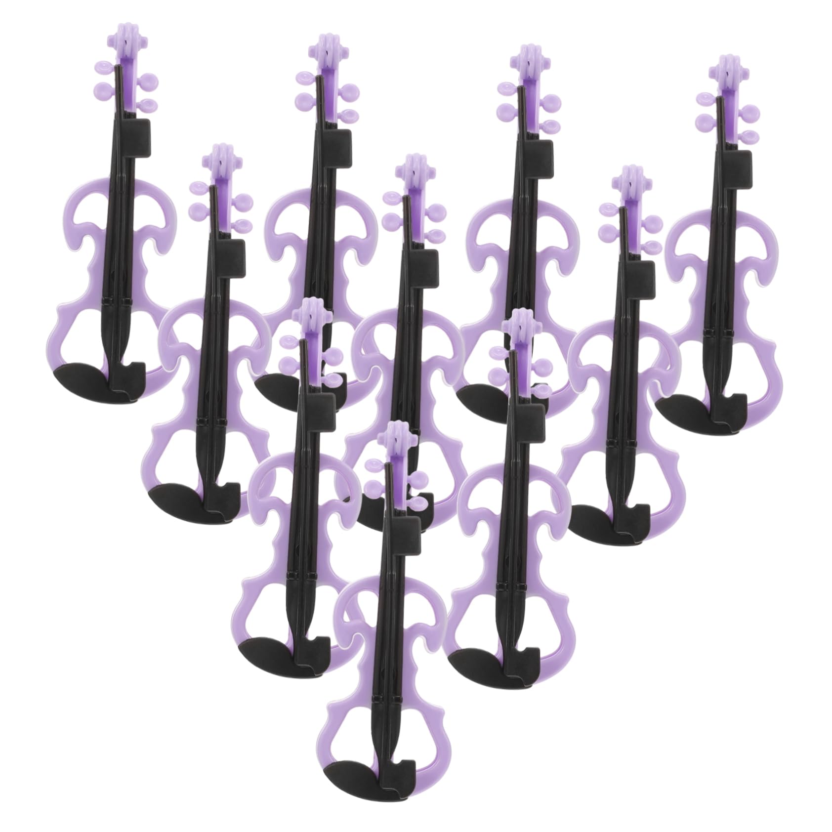 BESPORTBLE 10pcs Violin Ornaments Toy Musical Instrument Model Small House Violin Plastic Violin Model Decorative Violin Model Mini House Violin Mini Violin Adornment Violin Craft Purple Abs