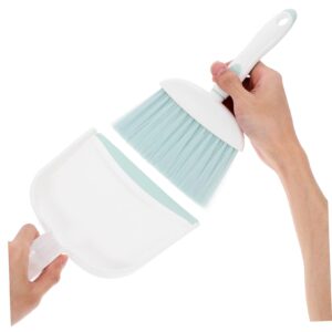 Set Mini Broom Dustpan Brooms Keyboard Broom Brush Tabletop Broom Mini Cleaning Broom Small Table Broom Small Broom Dustpan Desktop Garbage Shovel Table Top Brush Plastic Green MERRYHAPY