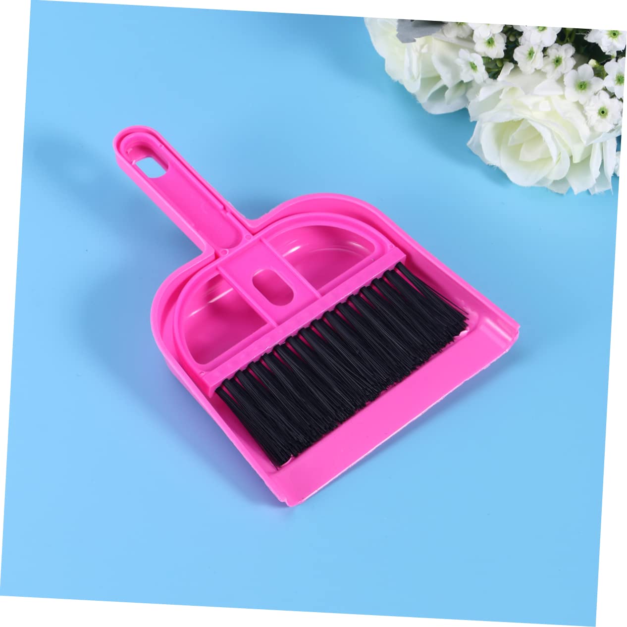 COOLHIYA Household Supplies Sofa Brooms Mini Hand Broom Duster Cleaning Tools Portable Cleaning Brush and Dustpan Small Table Broom Dust Pan Cleaning Utensils Computer Broom Mini Brush Rosy