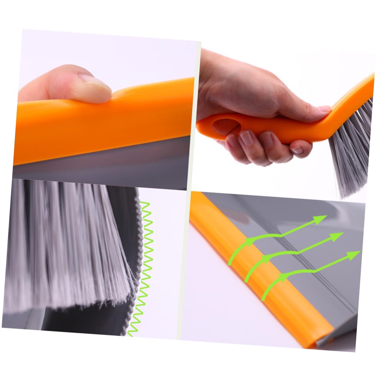 Outanaya Desktop Cleaning Supplies Mini Cleaner Mini Broom Dustpan Mocha Master Cleaner Blow Dryer Comb Attachment Keyboard Cleaning Table Crumb Brush Mini Dustpan Desktop Cleaner Orange