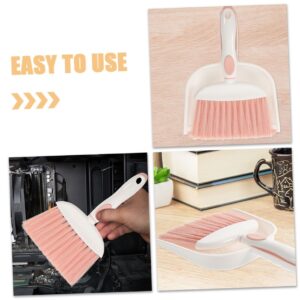 QUMIIRITY 1 Set Mini Broom Dustpan Animal Waste Broom Mini Broom and Dustpan Mini Broom Brush Tiny Counter Brush Desktop Trash Can Mini Hand Broom Pet Nest Cleaning Tool Keyboard Brush Pp