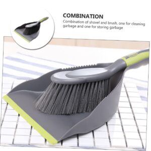 Healeved 1 Set Broom Cleaning Brush Cleaning Broom Dustpan with Handle Car Cleaner Dustpan Brush Broom Cleaning Tool Duster Keyboard Broom Keyboard Cleaning Tabletop Dustpan Shovel Green Pp