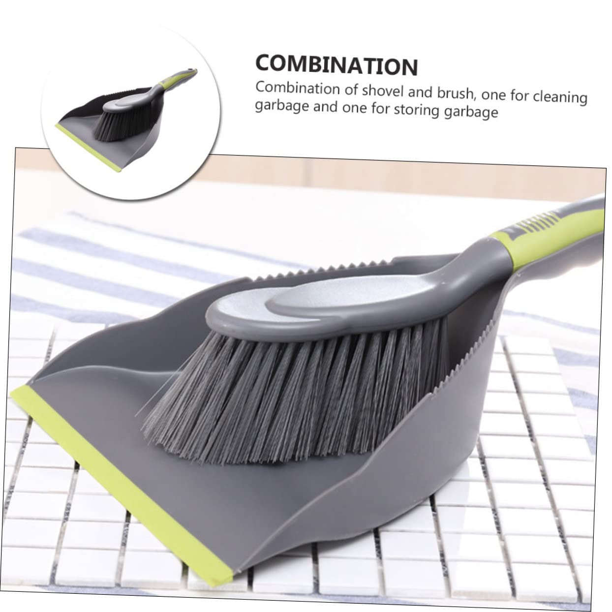 Healeved 1 Set Broom Cleaning Brush Cleaning Broom Dustpan with Handle Car Cleaner Dustpan Brush Broom Cleaning Tool Duster Keyboard Broom Keyboard Cleaning Tabletop Dustpan Shovel Green Pp