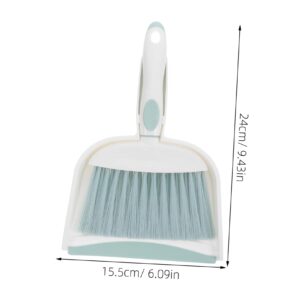 Set Mini Broom Dustpan Brooms Keyboard Broom Brush Tabletop Broom Mini Cleaning Broom Small Table Broom Small Broom Dustpan Desktop Garbage Shovel Table Top Brush Plastic Green MERRYHAPY