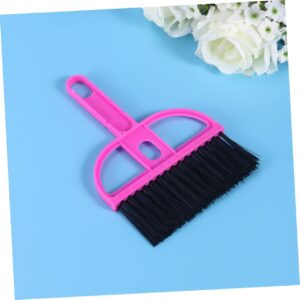 COOLHIYA Household Supplies Sofa Brooms Mini Hand Broom Duster Cleaning Tools Portable Cleaning Brush and Dustpan Small Table Broom Dust Pan Cleaning Utensils Computer Broom Mini Brush Rosy