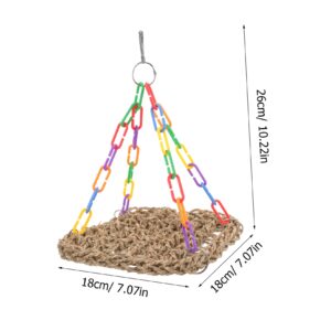 HANABASS Parrot Hammock Hammocks Parakeet Toys for Cage Bird Training Supplies Bird Swing Bird Hammock Toy Parakeets Swing Toy Parakeet Cage Hammock Parrot Perch Bird Cage Toys Zinc Alloy