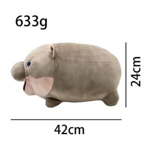 FKONGD 2024 Moo Deng Mini Hippo Plush, SmallCute Cartoon Moo Deng Plush Toys, Soft Baby Hippopotamus Stuffed,Soft Baby Hippopotamus Stuffed Animal Pillow for Kids