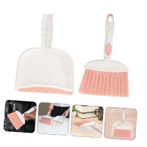 QUMIIRITY 1 Set Mini Broom Dustpan Animal Waste Broom Mini Broom and Dustpan Mini Broom Brush Tiny Counter Brush Desktop Trash Can Mini Hand Broom Pet Nest Cleaning Tool Keyboard Brush Pp