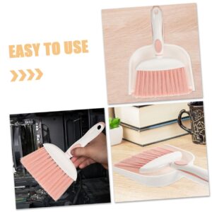 Garneck 1 Set Mini Broom Dustpan Tiny Dustpan Keyboard Broom Cat Litter Cleaning Broom Crevice Brush Detailing Brush Tabletop Small Broom Pets Dustpan Mini Hand Broom Animal Waste Broom Pp