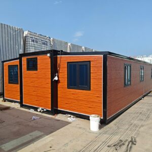 Folding Expandable Container House–20ft Modular Home with 2 Bedrooms, Kitchen and Bathroom, Perfect for Temporary Accommodations and Recreational Living