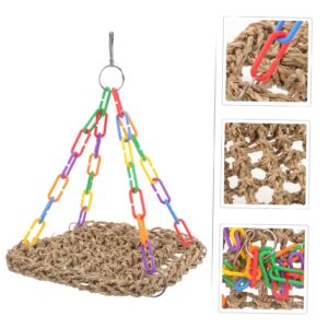 HANABASS Parrot Hammock Hammocks Parakeet Toys for Cage Bird Training Supplies Bird Swing Bird Hammock Toy Parakeets Swing Toy Parakeet Cage Hammock Parrot Perch Bird Cage Toys Zinc Alloy