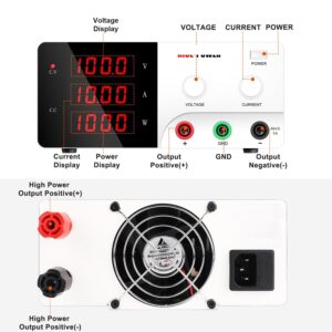 Display DC Power Supply, R-SPS10010, 100V 10A, Adjustable Voltage Regulators, USB Switching Power Supply