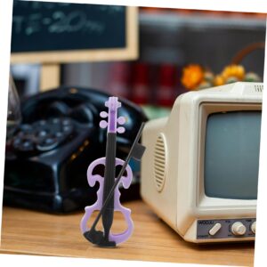 BESPORTBLE 10pcs Violin Ornaments Toy Musical Instrument Model Small House Violin Plastic Violin Model Decorative Violin Model Mini House Violin Mini Violin Adornment Violin Craft Purple Abs