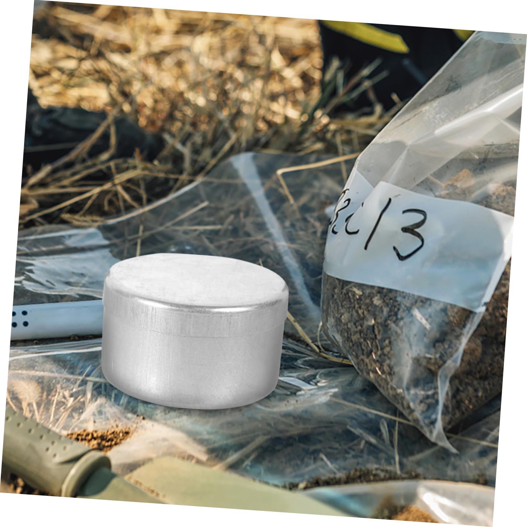 TOKIDNY 3pcs Boxes Weighing Box Sample Containers Soil Weighing Holders Weighing Jars Small Soil Holder Soil Collection Metal Jars Soil Sampling Jars Soil Containers Silver Aluminum