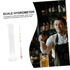 Unomor 1 Set American Attenuation Meter Manual Alcohol Hydrometer Triple Scale Specific Tester Hydrometer for Maple Syrup Making Beer Hydrometer Alcoholometer Meter for Wine Glass