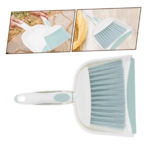 Set Mini Broom Dustpan Brooms Keyboard Broom Brush Tabletop Broom Mini Cleaning Broom Small Table Broom Small Broom Dustpan Desktop Garbage Shovel Table Top Brush Plastic Green MERRYHAPY