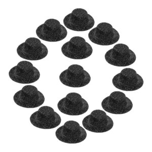 wooneky 20pcs mini jazz hat doll hat accessories mini top hats for crafts mini cowgirl hat mini hat decoration mini hats toy doll house wear-resistant doll hats fine colored cloth black