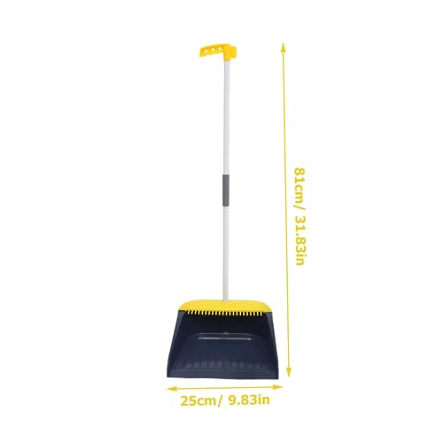 PLAFOPE 1 Set Broom Floor Cleaning Tool Stable Dustpan Home Cleaning Device Dustpan Kit Cleaning Dust Pan Home Cleaning Supplies Household Supplies Long Handle Dustpan Plastic Blue