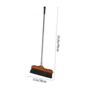 BCOATH Horsetail Broom Long Handle Broom Asian Broom Garbage Broom Small Broom Floor Squeegee Industrial Broom Floor Sweeping Brush Office Broom Kitchen Broom Garden Broom Wooden