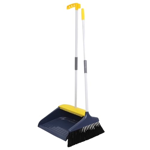 PLAFOPE 1 Set Broom Floor Cleaning Tool Stable Dustpan Home Cleaning Device Dustpan Kit Cleaning Dust Pan Home Cleaning Supplies Household Supplies Long Handle Dustpan Plastic Blue