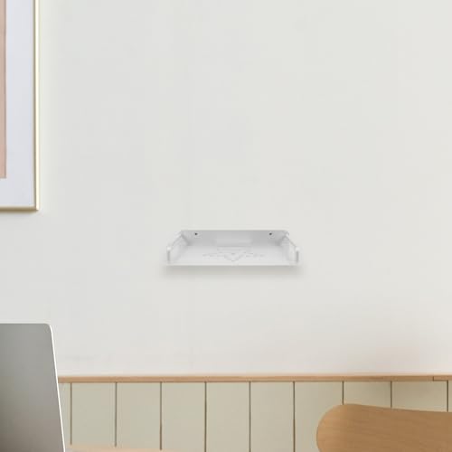 Zerodeko Box Metal Router Stand Wall Mount Shelf Wifi Router Holder Tv Remote Holder Projector Holder Router Wall Shelf Wifi Router Tray Wall Mount Router Small Wall Shelf Tv Stand White