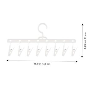 Garneck Windproof Clips Folding Clothes Drying Rack Folding Portable Travel Clip Balloon Lights Mini Socks Holder Windproof Foldable Clip Foldable Clip Drip Hanger Rivets for Fabric White