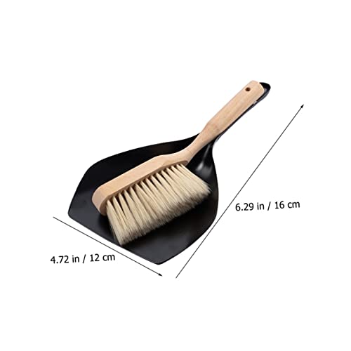 COLLBATH 1 Set Desktop Broom Small Broom and Dustpan Cleaning Shovel Char Whisk Broom Pan Handheld Broom Outdoor Dustpan Portable Garbage Dustpan and Broom Mini Broom and Dustpan Iron