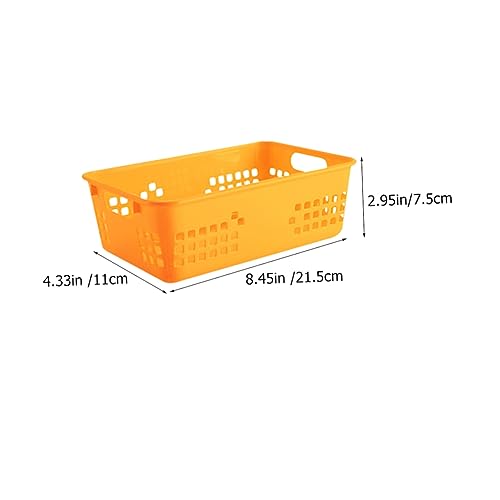 FONDOTIN 4pcs Plastic Storage Basket Storage Bins Laundry Basket Storage Baskets for Shelves Small Plastic Boxes Bathroom Organizer Washing Basket Plastic Basket for Organizing Pp