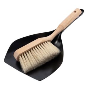 collbath 1 set desktop broom small broom and dustpan cleaning shovel char whisk broom pan handheld broom outdoor dustpan portable garbage dustpan and broom mini broom and dustpan iron