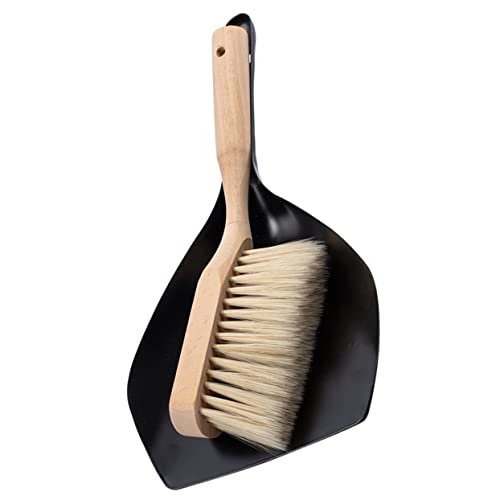 COOLHIYA 1 Set Desktop Broom Portable Brush Dustpan Household Dust Pan Garbage Shovel Cleaning Shovel Char Shovel Handheld Broom Mini Brush Whisk Broom Pan Small Broom and Dust Brush Iron