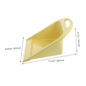 MERRYHAPY 2pcs Handheld Garbage Shovel Short Handle Dustpan Upright Dustpan Pet Dustpan Broom Brush Dustpan Hand Dustpan Clip-on Dustpan Industrial Dust Pan Small Dustpan Brooms Pp Yellow