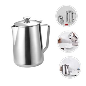 COLLBATH Cold Water Jug Stainless Cup Cup Milk Frothing Pitcher Coffee Frother Coffe Cups Espresso Machine Coffee Machine with Milk Frother Tea Pitcher with Lid Frother Cup Milk Jug