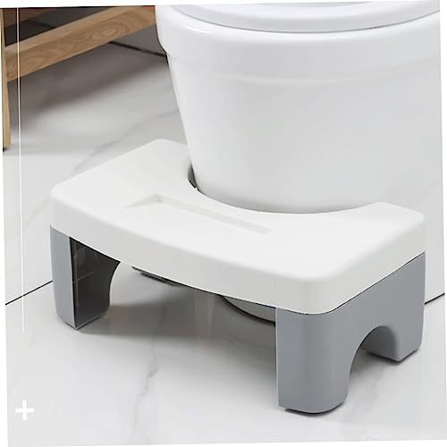 Cabilock 1pc Toilet Stool Footstool Squat Stable Toilet Stool Adults Toilet Stool Foot Rest Stools Bathroom Potty Stool Bathroom Footstool Toilet Step Stool Bathroom Chair White Pp