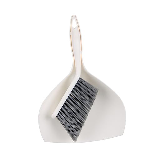 COOLHIYA 1 Set Children's Dustpan Broom Desktop Cleaning Supplies Pet Cage Broom Mini Desktop Dustpan Broom for Kid Broom Desk Cleaning Broom Sweeper Broom Keyboard Broom White