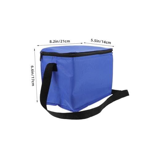 FUNOMOCYA Insulation Thermal Insulation Drink Thermal Insulation Tote Insulated Cooler Cooler for Catering Shopping Insulated Take Out Blue Aluminum