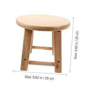 Amosfun 1pc Bathroom Stool Foot Pedicure Sitting Small Potty Training Stool Gardening Stool Chair Stools Plant Low Shoe Stepping Stool for Adults Wooden Stool Solid Wood