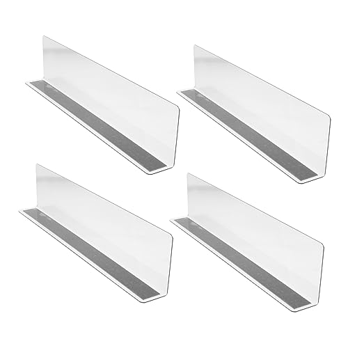 WHAMVOX 4pcs Shelf Divider Closet Shelf Separators Store Goods Separators Shelves Organizer Adjustable Shelves Book Dividers for Shelves Clear Shelf Clear Shelves L-Shaped Side Divider PVC