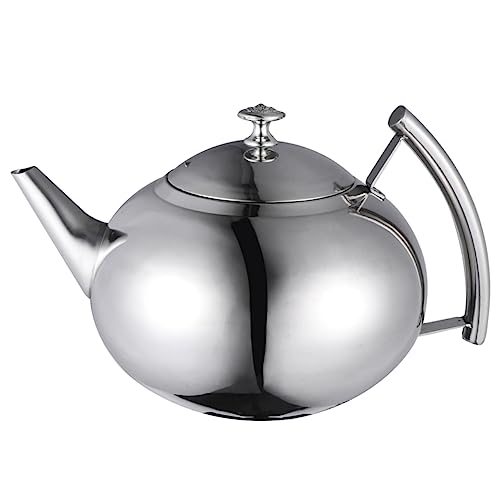 Garneck Thermal Carafe Coffee Maker Stove Top Kettle Quick Boiling Water Kettle Espresso Machine Whistling Water Kettle Stovetop Safe Tea Kettle Scented Tea Kettle Pitcher Silver