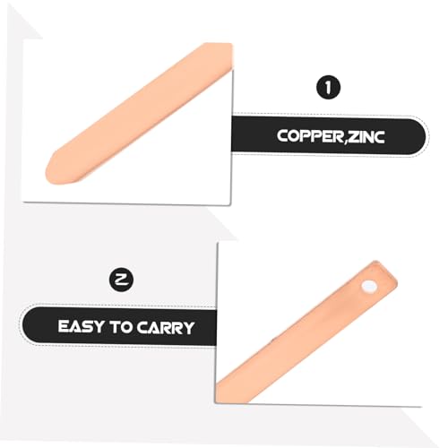 NUOBESTY 1 Set Power Generation Materials an Fittings Copper Electrode Strip Experiment Supplies Copper Plate Electrode Strip for Experiment Copper Strips DIY Fruit Battery Materials Zinc