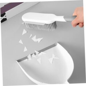 Healeved 2 Sets Desktop Cleaning Kit Small Broom and Dustpan Portable Office Mini Pan Outdoor Dust Pan Table Brush and Dustpan Car Cleaning Kit Cleaning Broom and Dustpan Bucket Pp Grey