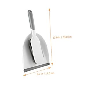 Healeved 2 Sets Desktop Cleaning Kit Small Broom and Dustpan Portable Office Mini Pan Outdoor Dust Pan Table Brush and Dustpan Car Cleaning Kit Cleaning Broom and Dustpan Bucket Pp Grey