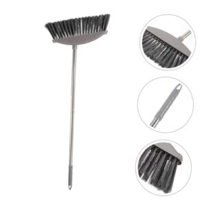 MERRYHAPY 2pcs Stainless Steel Broom Angle Broom Indoor Outdoor Broom Deck Scrub Brush Garbage Sweeping Broom Household Broom Outdoor Brooms Soft Broom Floor Sweeping Broom Dark Grey Plastic