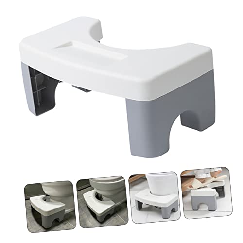 Cabilock 1pc Toilet Stool Footstool Squat Stable Toilet Stool Adults Toilet Stool Foot Rest Stools Bathroom Potty Stool Bathroom Footstool Toilet Step Stool Bathroom Chair White Pp