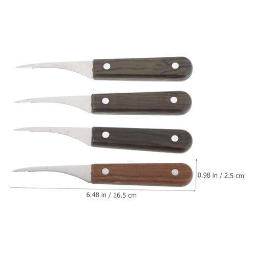 LABRIMP 4pcs Shrimp Cutter Ergonomic Shrimp Cleaner Household Fish Scaler Fish Tool Convenient Shrimp Peeler Ergonomic Fish Scaler Shrimp Opener Shrimp Tool Stainless Steel