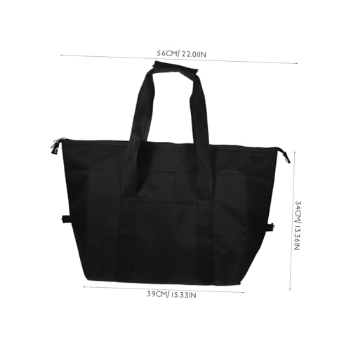 Insulated Shopping Bag Containers for Food Insulated Bag Groceries Large Insulated Cooler Bag Catering Bag Food Bags Insulated Grocery Bag Grocery Bags Cooler Bags Insulated Black PartyKindom