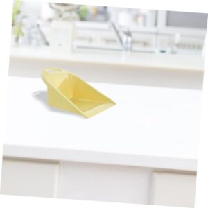 MERRYHAPY 2pcs Handheld Garbage Shovel Short Handle Dustpan Upright Dustpan Pet Dustpan Broom Brush Dustpan Hand Dustpan Clip-on Dustpan Industrial Dust Pan Small Dustpan Brooms Pp Yellow