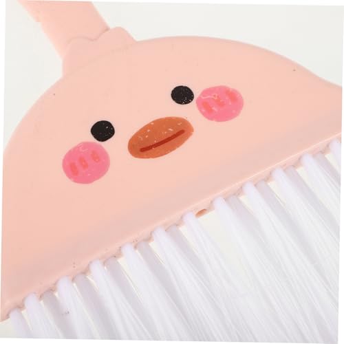 1 Set Mini Hand Broom Dustpan Pets Animal Waste Cleaning Tool Housekeeping Dust Pan Keyboard Broom Brush Small Cleaning Brush Table Crumb Sweeper Mini Handheld Broom Plastic Pink Mobestech