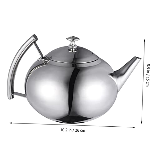 Garneck Thermal Carafe Coffee Maker Stove Top Kettle Quick Boiling Water Kettle Espresso Machine Whistling Water Kettle Stovetop Safe Tea Kettle Scented Tea Kettle Pitcher Silver