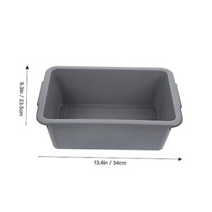 HOOTNEE Plastic Rectangular Tub Storage Bins Bus Basin Collapsable Dish Washing Tub Foot Soak Tub Commercial Tote Tub for Home Utility Tote Plastic Storage Bin Commercial Tote Tubs Grey